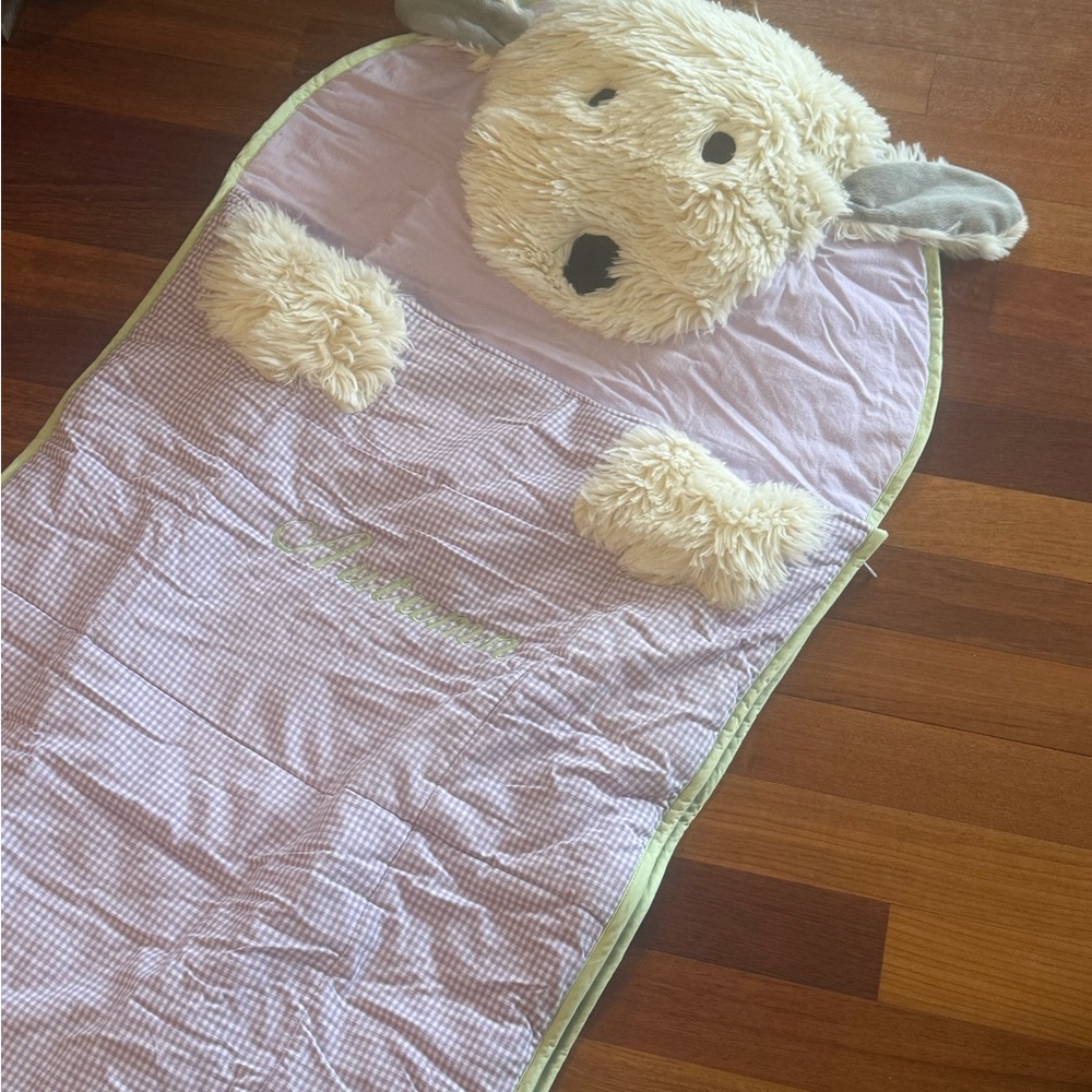 Embroidered Pottery Barn kids - Cozy Lamb-Themed Sleeping Bag